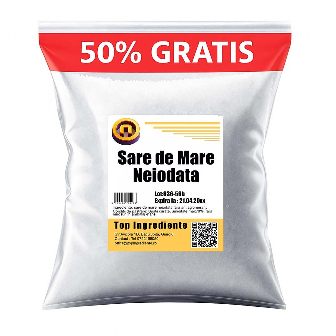 Sare de Mare Neiodată Top Ingrediente 1.5kg