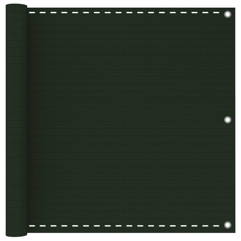 Paravan balcon vidaXL HDPE Verde inchis 90x300