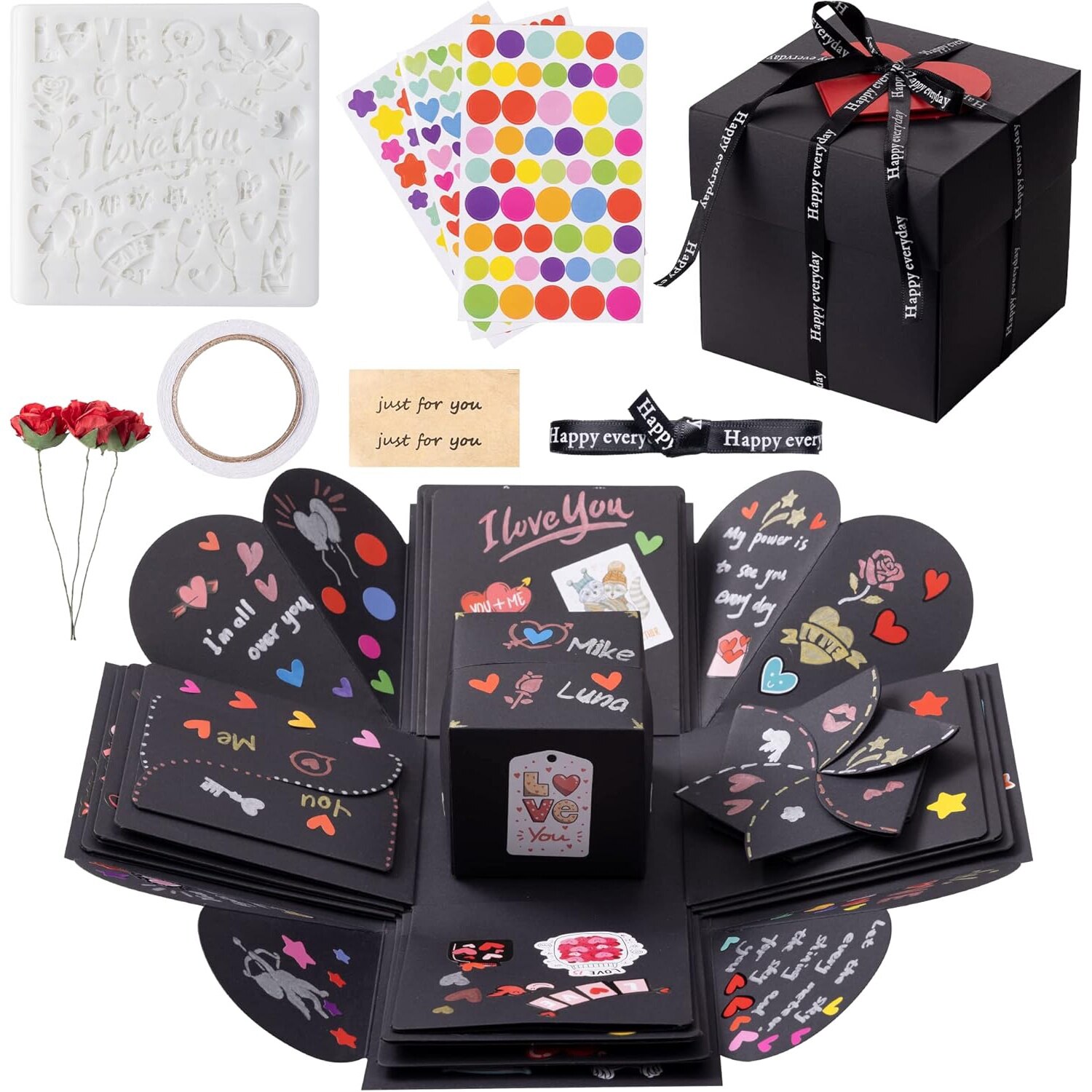 Cutie cadou Intrend handmade (negru)