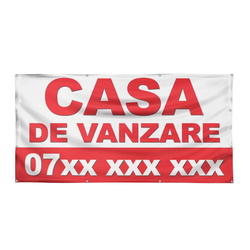 Banner Casa de Vanzare Pas 150x75 cm