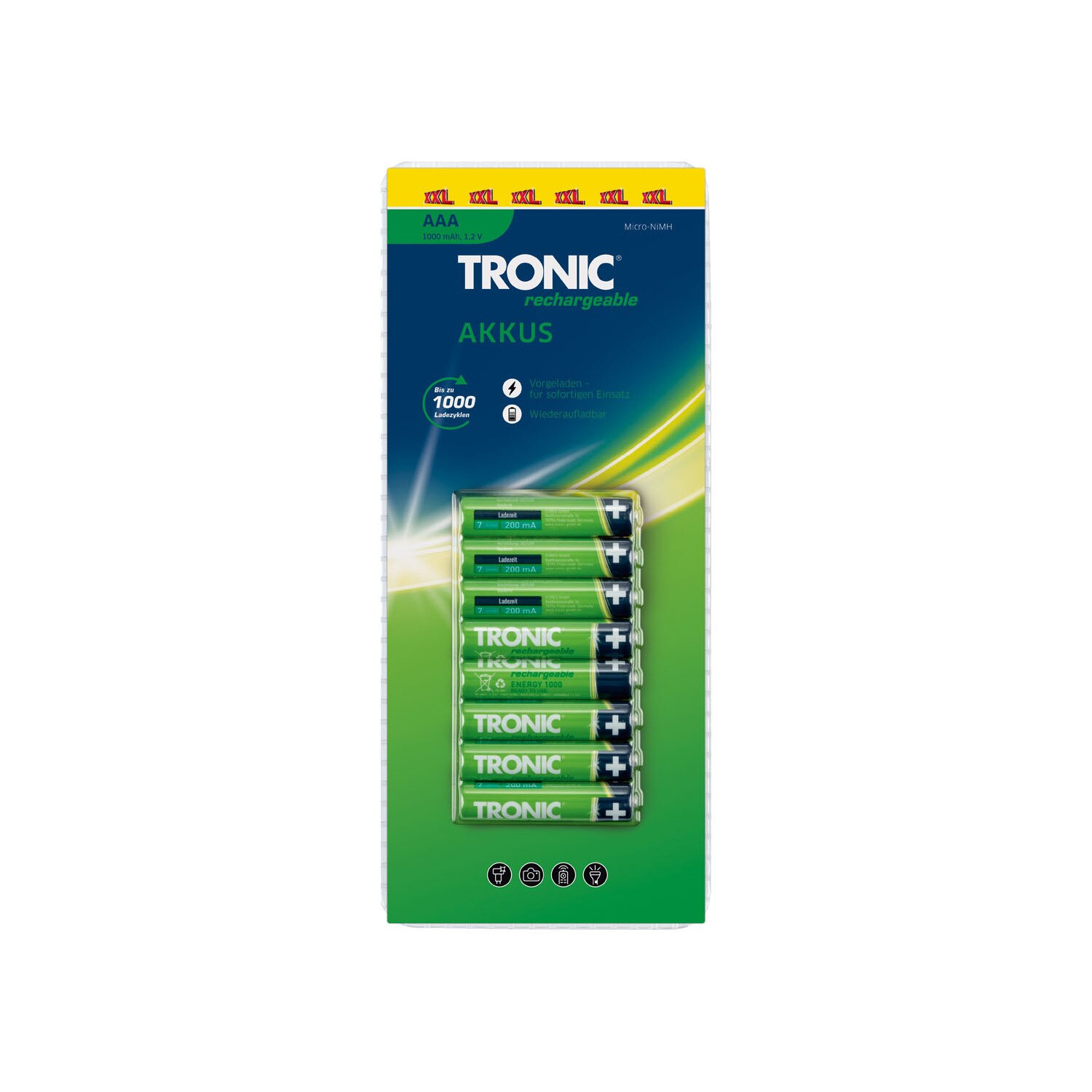 Set Acumulatori TRONIC R3 AAA 1000 mAh